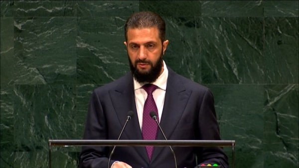 أحمد الشرع أمام الأمم المتحدة سوريا تنهض والجولان سيبقى أرض ا سورية أحمد الشرع أمام الأمم المتحدة سوريا تنهض والجولان سيبقى أرض ا سورية