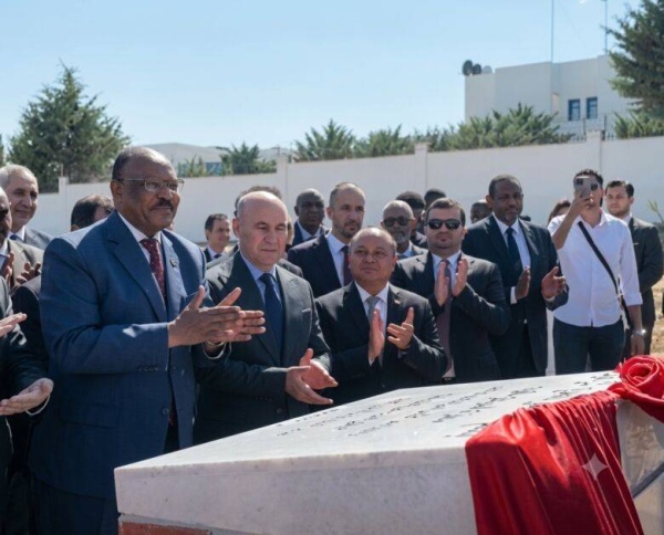 وزير الخارجية يضع حجر أساس سفارة السودان بأنقرة
