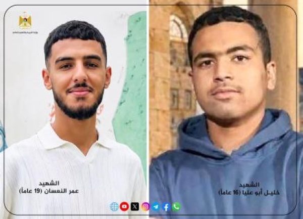 التربية استهداف الاحتلال للطالبين أبو عليا والنعسان في المغير جريمة ممنهجة التربية استهداف الاحتلال للطالبين أبو عليا والنعسان في المغير جريمة ممنهجة