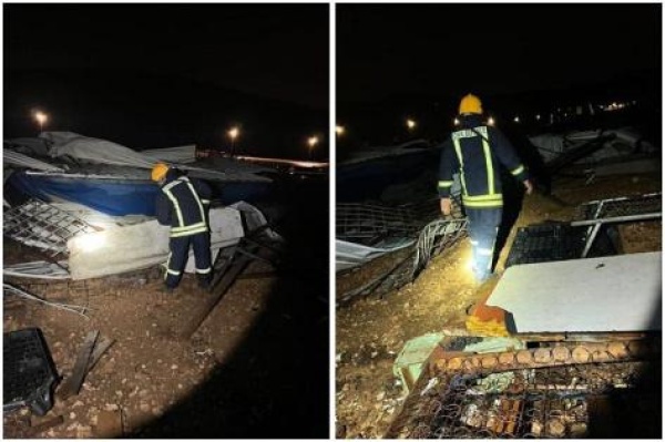 الأمطار الغزيرة تداهم خيام الأهالي بالأغوار الشمالية وتوجيهات حكومية عاجلة لإغاثة المتضررين الأمطار الغزيرة تداهم خيام الأهالي بالأغوار الشمالية وتوجيهات حكومية عاجلة لإغاثة المتضررين