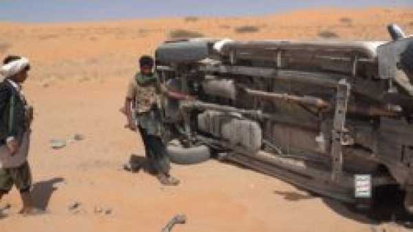 مشاهد لاستهداف تحشيدات سعودية شرق الجوف