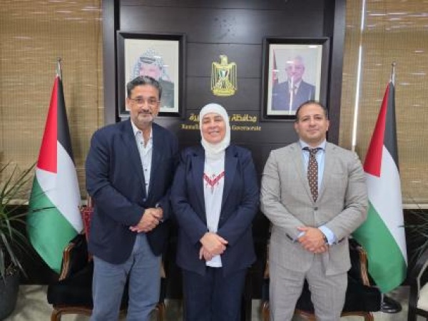 غنام تستقبل د نزار حجة وأرنان بشير وتشيد بجهود اطلاق جمعية نبض الأولى لرعاية أطفال القلب في فلسطين
