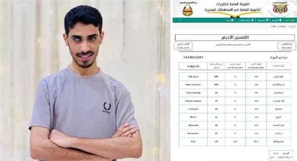 بعد الطالبة السورية رؤى استبعاد طالب يمني كفيف من قائمة أوائل الثانوية بعد الطالبة السورية رؤى استبعاد طالب يمني كفيف من قائمة أوائل الثانوية