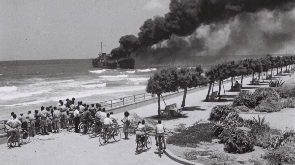 ألتالينا حين يطفو حطام سفينة يعود لـ1948 في حملة الانتخابات الإسرائيلية ألتالينا حين يطفو حطام سفينة يعود لـ1948 في حملة الانتخابات الإسرائيلية