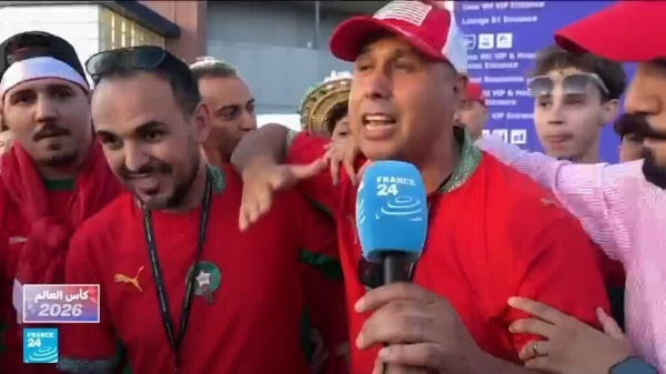 جماهير المغرب تحتفل بالفوز في بوسطن جماهير المغرب تحتفل بالفوز في بوسطن