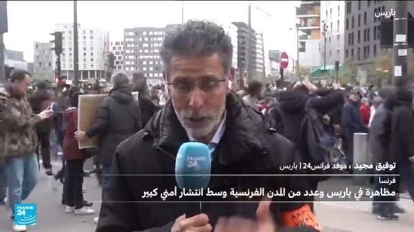 فرنسا هدوء في مظاهرة باريس وسط مشاركة حاشدة فرنسا هدوء في مظاهرة باريس وسط مشاركة حاشدة
