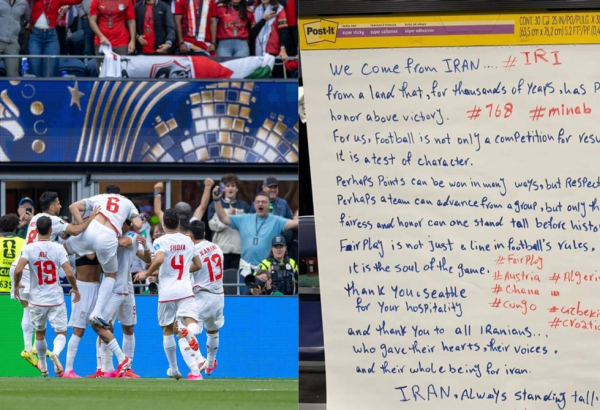 الشرف قبل النصر منتخب إيران يترك رسالة مؤثرة في غرفة تبديل الملابس بعد التعادل مع مصر