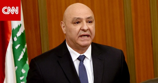 في لقاء مع cnn رئيس لبنان لنعيم قاسم اللبنانيون ليسوا شعبك