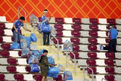 japan fans praised for cleaning up world cup stadium after historic win over germany