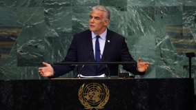 israel s lapid calls for two state solution with palestinians in un speech