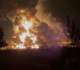 huge blaze after israel strikes oil depot in tehran videos