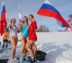 swimmers brave icy moscow canal for water polo match photos