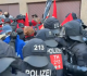 german police pepper spray protesters amid opposition party convention video