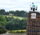 replica mosque torched in northern ireland bonfire videos