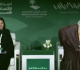 missile alert interrupts saudi minister mid speech video