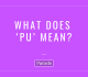 huh here s what pu actually means