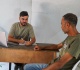 when streets become a workplace gaza workers convert tents into offices