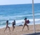 panic on beach in northern israel during hezbollah strikes