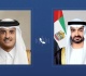 خلال اتصال هاتفي رئيس دولة الإمارات وأمير قطر يبحثان التطورات في المنطقة