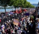 thousands protest as trump other world leaders set to meet for g7 summit