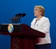 michelle bachelet exits un chief race after low poll support