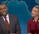 snl video scarlett johansson gets an on air apology from michael che for obscene jokes