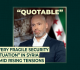 very fragile security situation in syria amid rising tensions