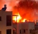 building burns in israel after rocket attack from lebanon