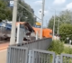 train crashes into truck at railway crossing in gdansk poland