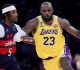 lebron james records triple double as lakers dominate wizards